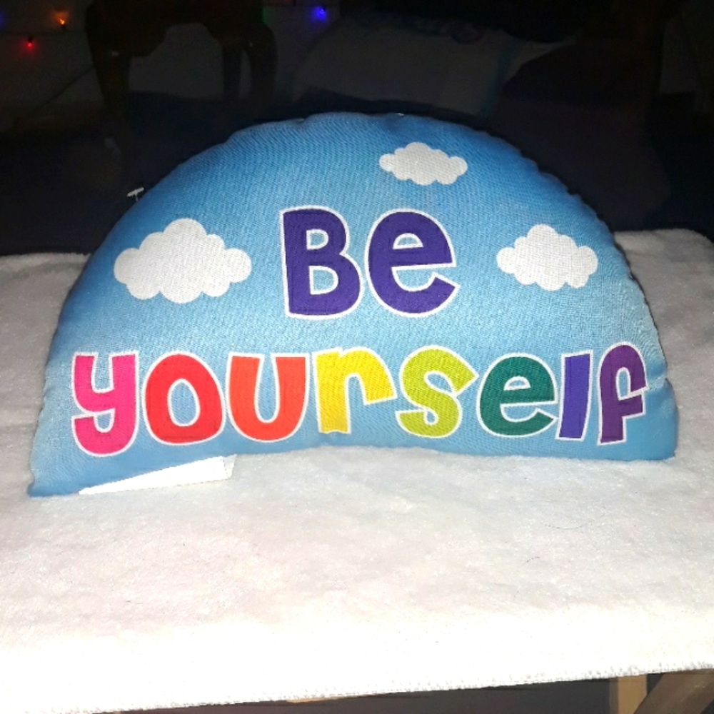 Rainbow/Be Yourself decorative pillow
